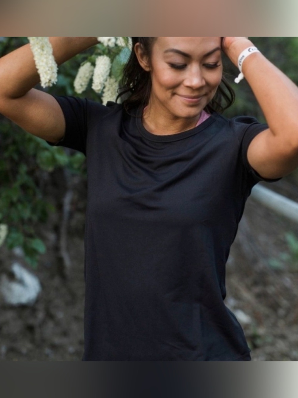 ZYIA Go To T, Black Women’s Short Sleeve Active Tee S